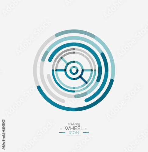 Car steering wheel icon