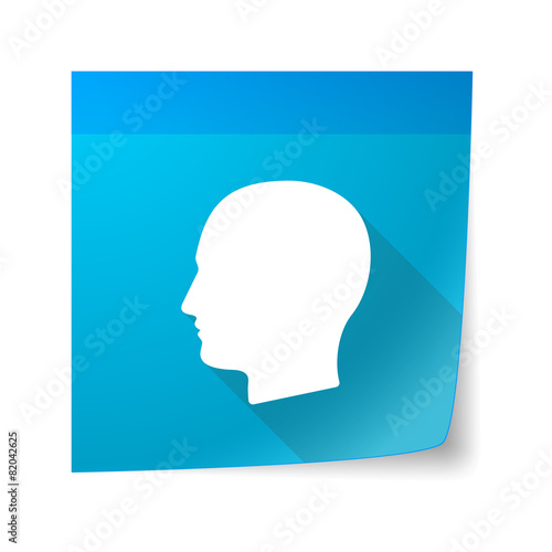 Sticky note icon with a male head
