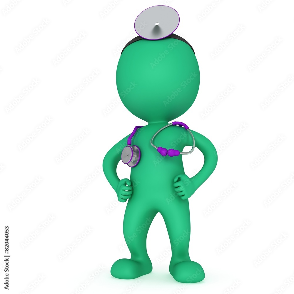 Doctor with a stethoscope and mirror. Doctor with a stethoscope and mirror.