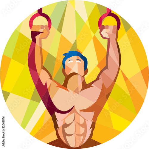 Cross-fit Training Weights Ring Circle Low Polygon