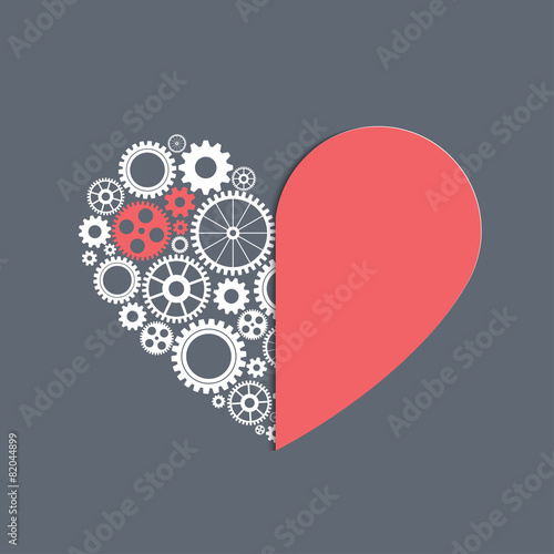 heart with gears