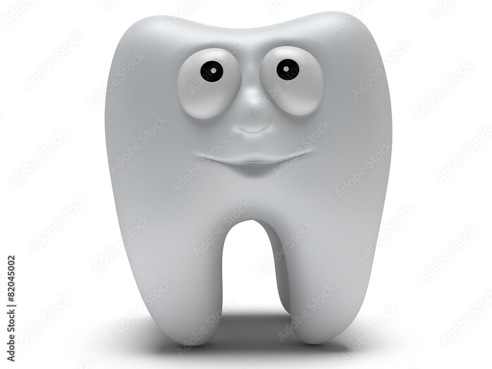 Cute healthy tooth with funny face Cute healthy tooth with funny face