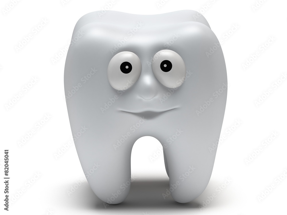 Cute healthy tooth with funny face Cute healthy tooth with funny face