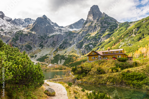 Fototapeta Naklejka Na Ścianę i Meble -  Green Lake in Tatra mountain, Slovakia