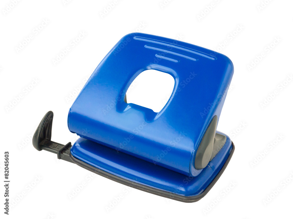 Blue puncher isolated on white Blue puncher isolated on white