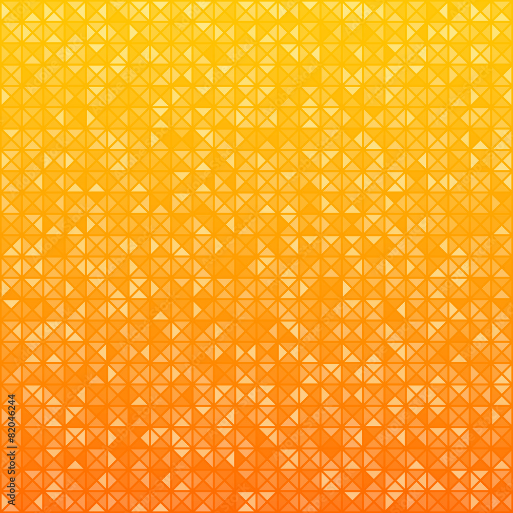 Fototapeta premium Triangles orange technology pattern.