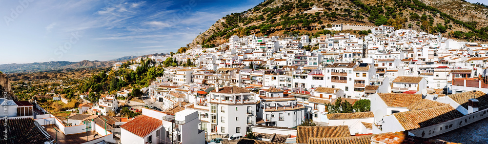 Panorama of white village of Mijas. Spain