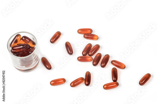 Oil capsules isolated  Drug time