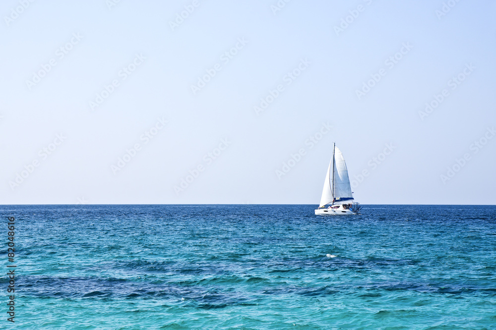 sailboat sky and ocean