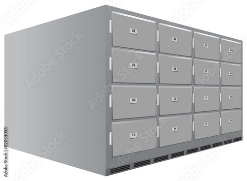 Equipment for storage of corpses in the morgue