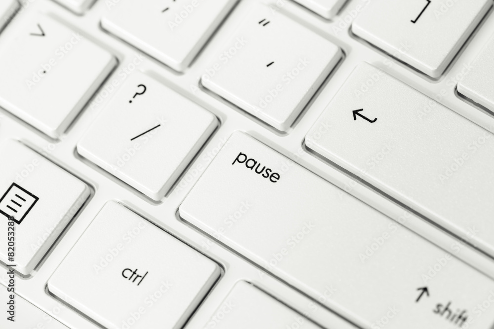 Keyboard with white blank Enter button, with copyspace Keyboard with white blank Enter button, with copyspace