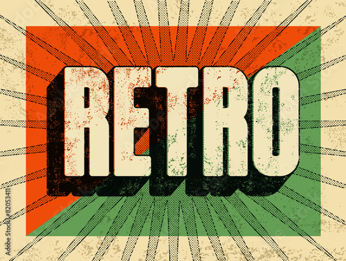 Vector typographic retro grunge poster design.