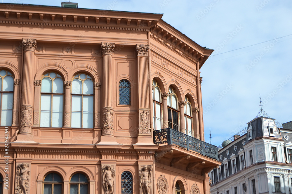 Fragment of old building in Riga.
