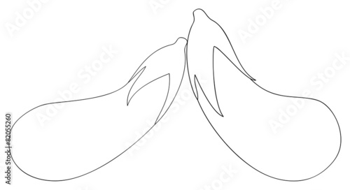 Delightful garden - Two aubergines