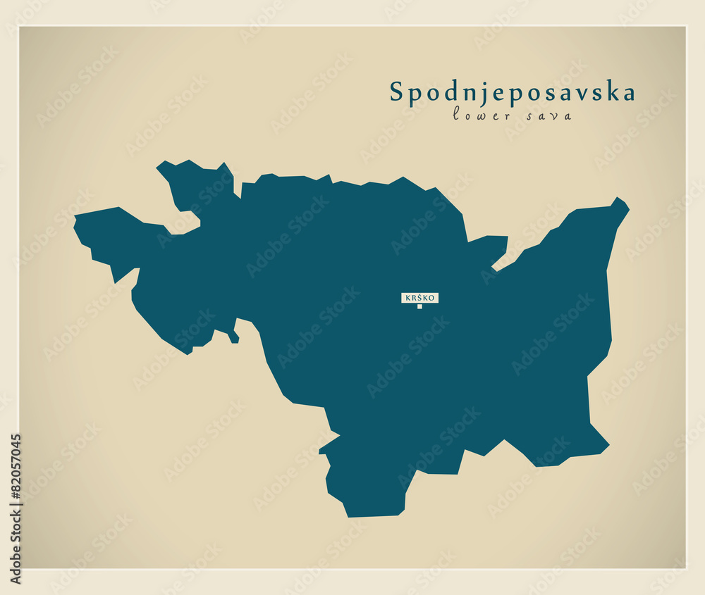 Fototapeta premium Modern Map - Spodnjeposavska SI