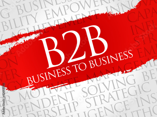 B2B (Business to Business) word cloud, business concept