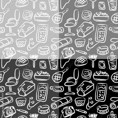 Room pattern black and white
