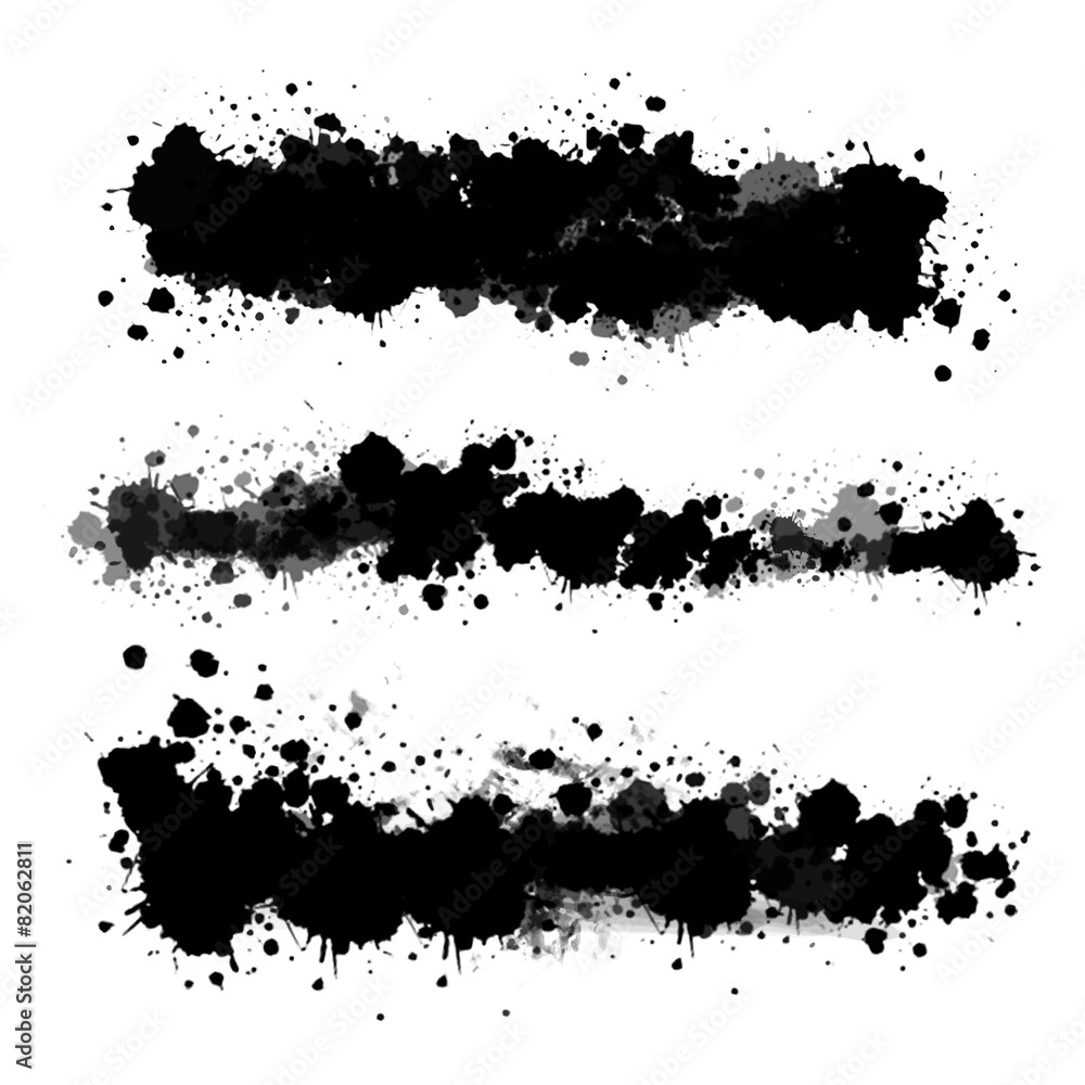 Fototapeta premium Vector Transparent Blots Set