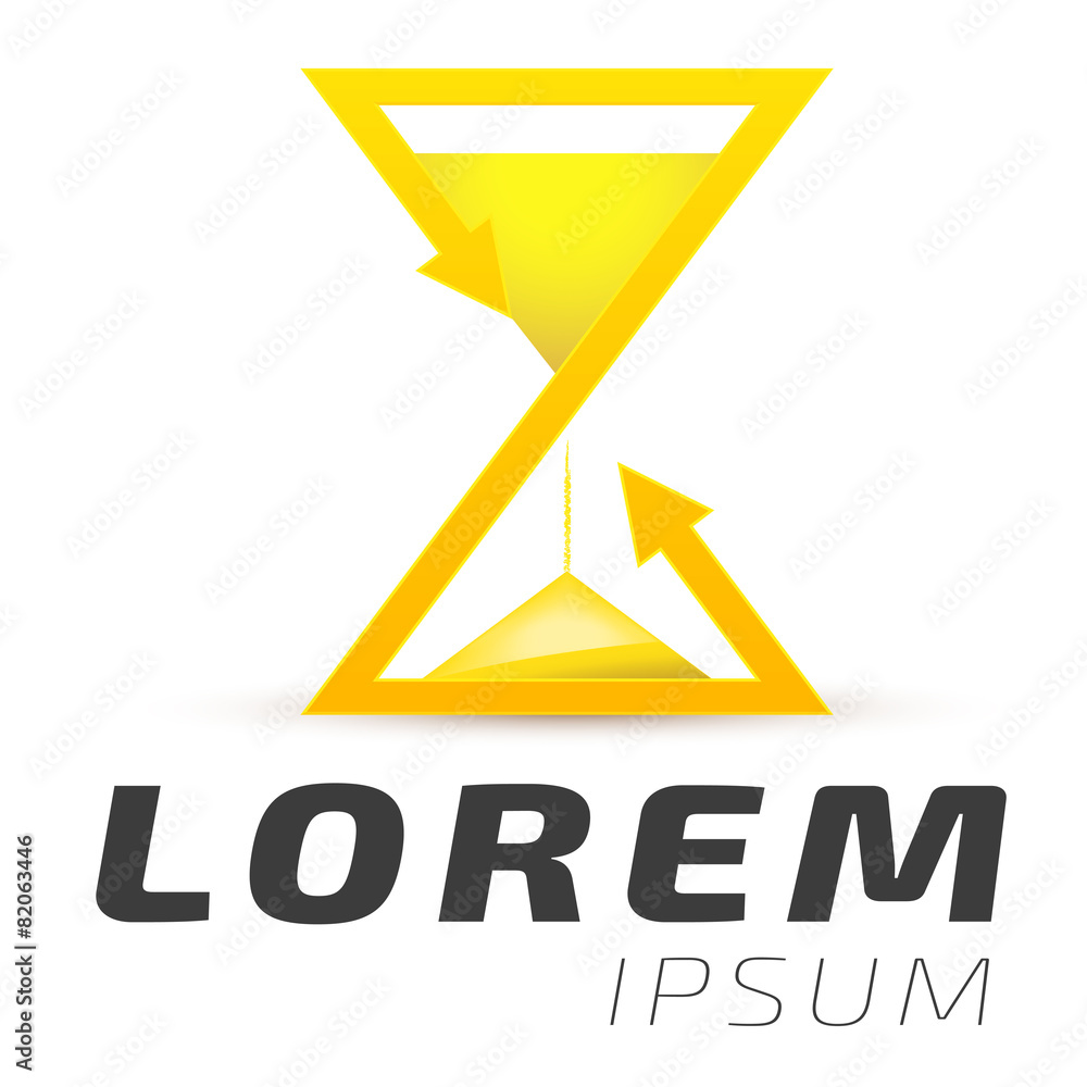 Logo template, hourglass, sandglass, infinity, loop, quest Logo template, hourglass, sandglass, infinity, loop, quest