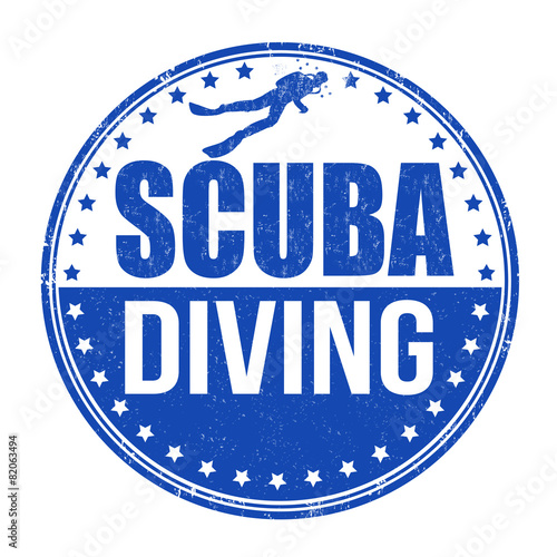 Scuba diving stamp
