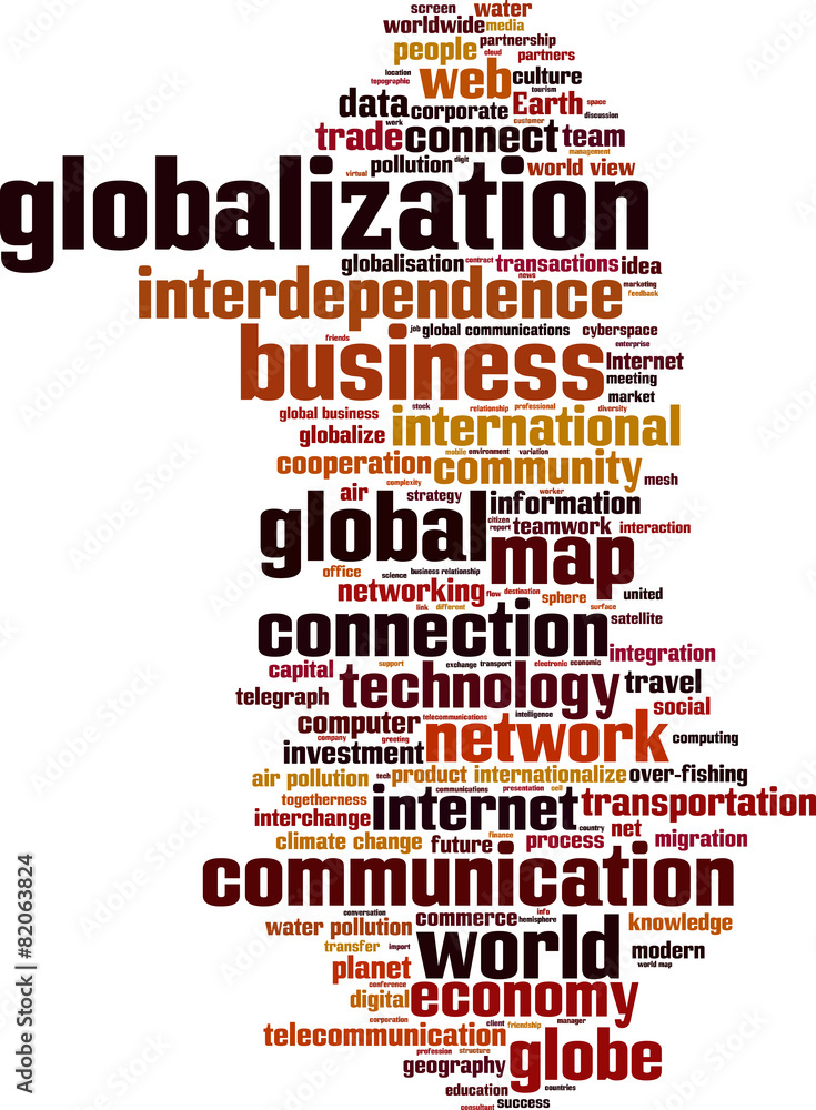 Globalization word cloud concept. Vector illustration