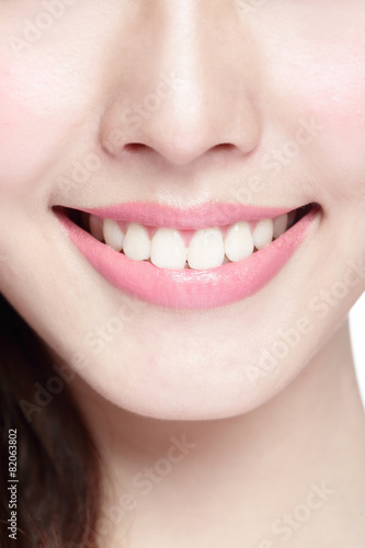 young woman health teeth