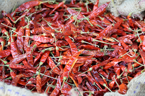 red chilli peppers on the market photography