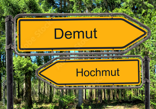 Strassenschild 41 - Demut photo