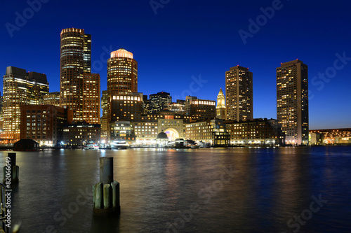 Boston Custom House at night, USA © Wangkun Jia
