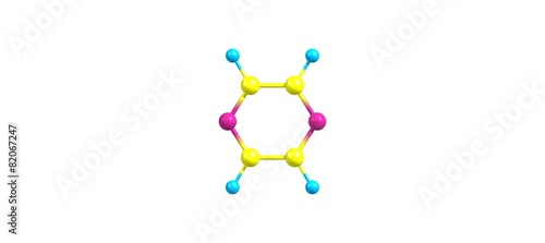 Pyrazine molecule isolated on white photo