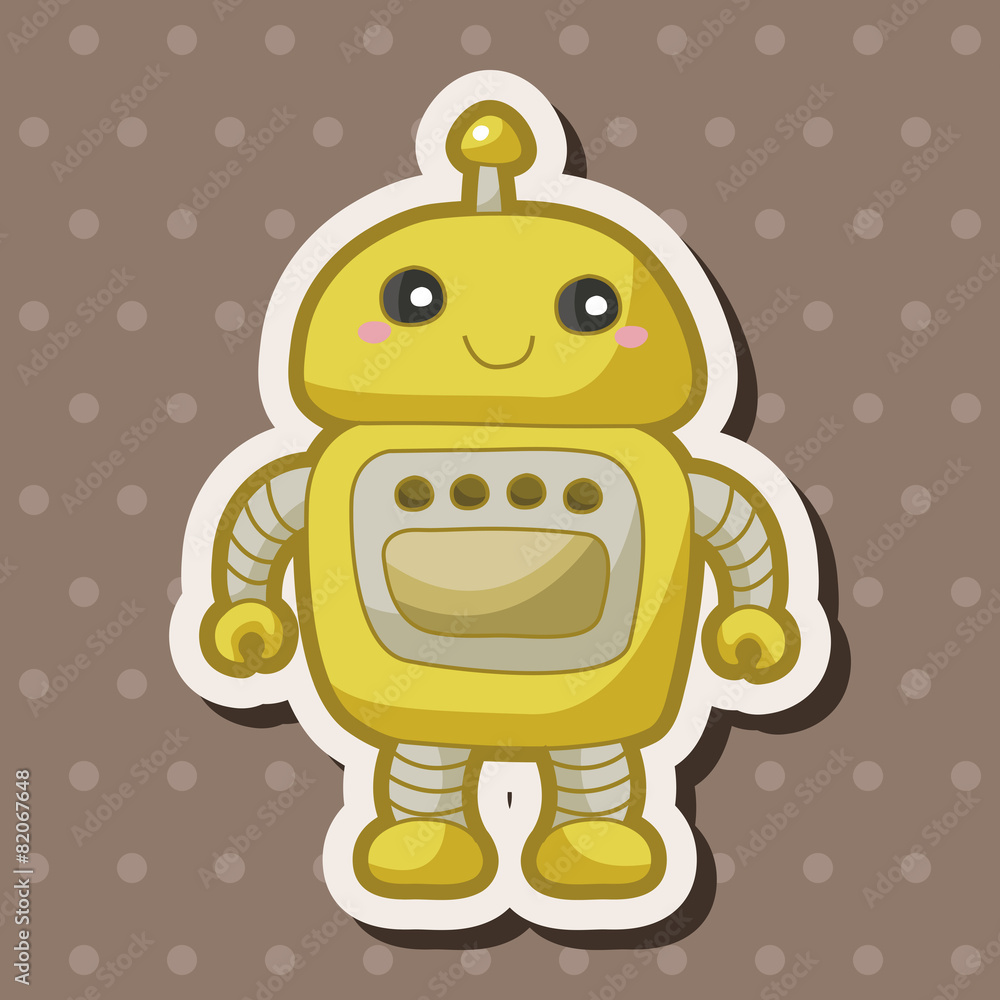 Obraz premium robot theme elements