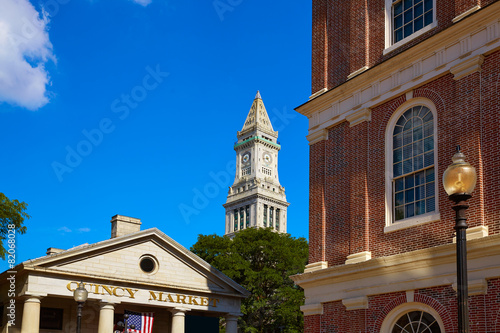 Boston Quincy Marchet and Custom House tower
