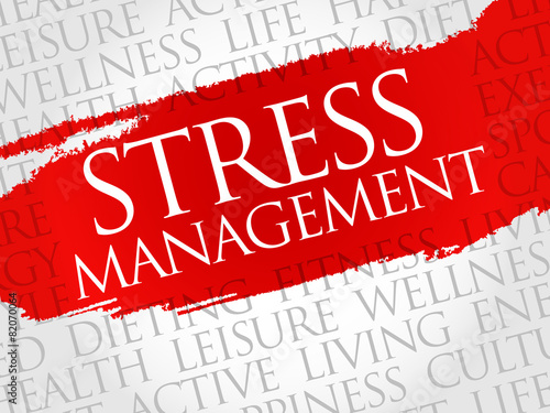 Stress Management word cloud, health concept