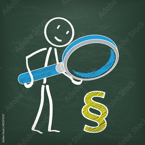 Blackboard Stickman Loupe Paragraph