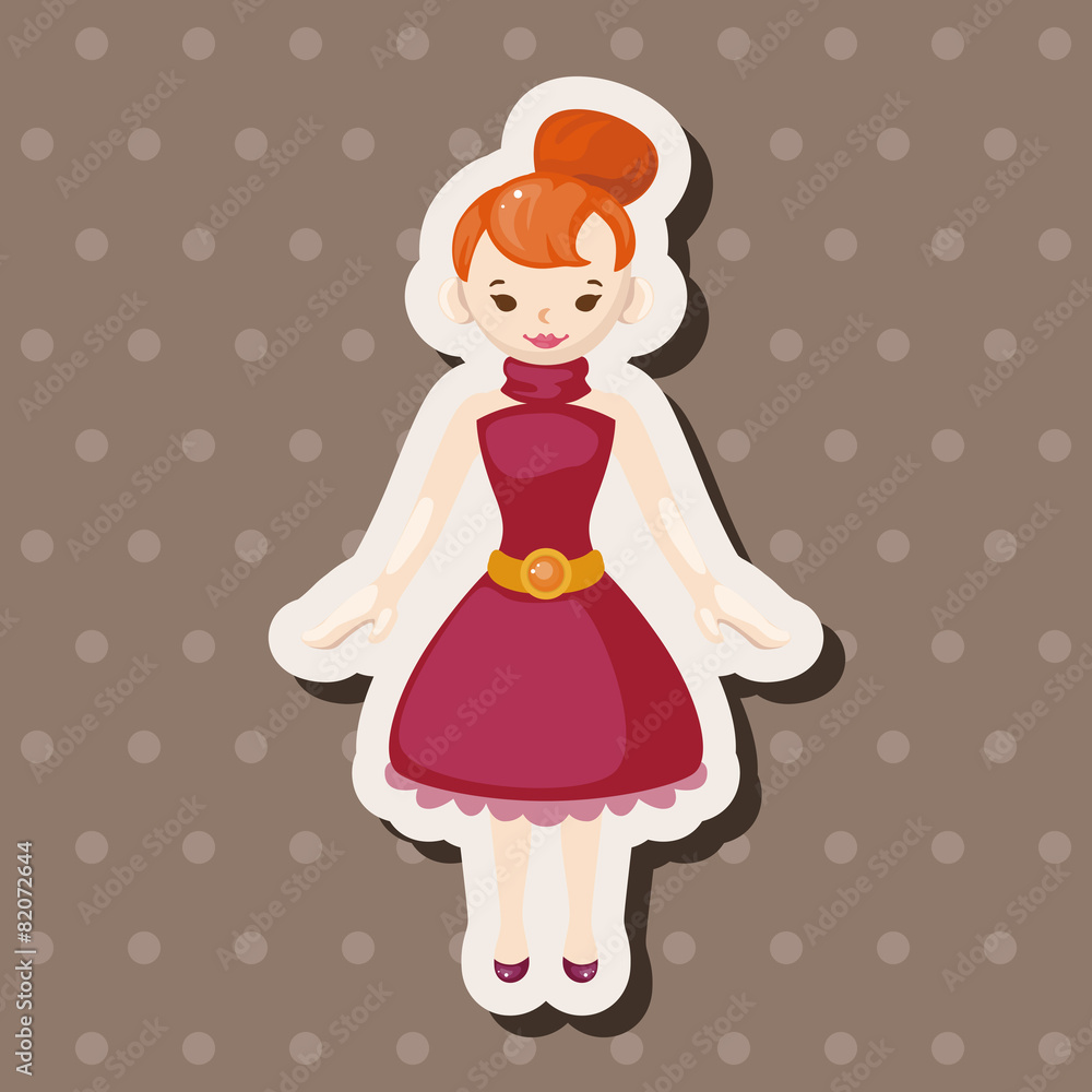 lady girl cartoon theme elements lady girl cartoon theme elements