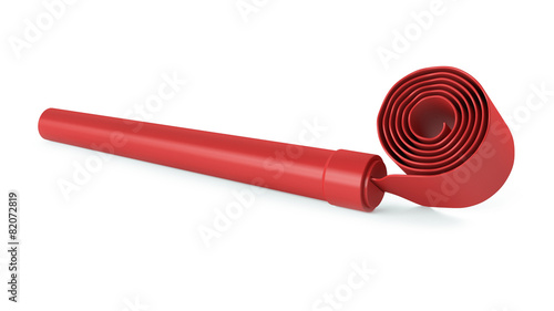 colored party favor horn isolated. Whistle