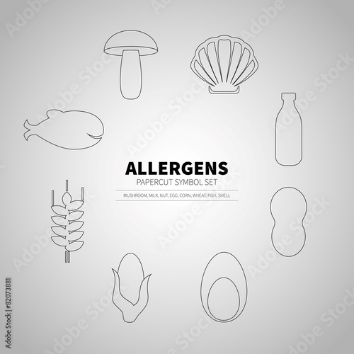 allergens lineart set