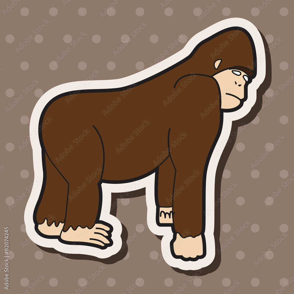 Obraz premium animal gorilla cartoon theme elements