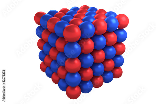 Molecule cubic crystal structure