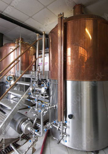 detail of factory for production of crafts beer