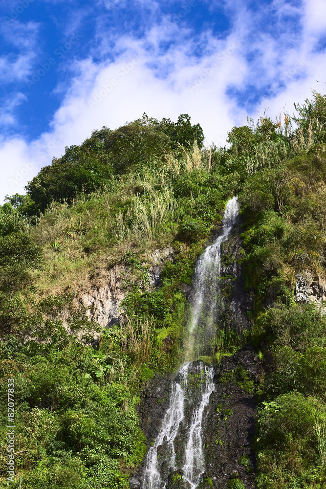 The waterfall in Banos, Ecuador