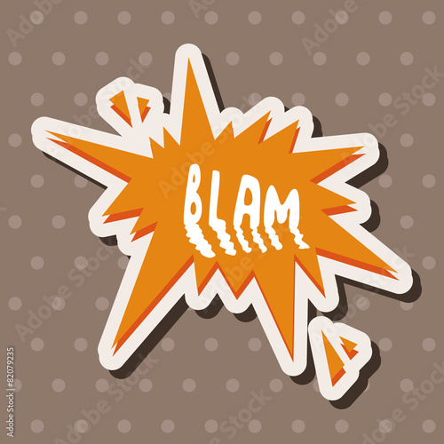 message word blam theme elements