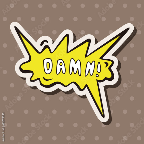 message word damn theme elements