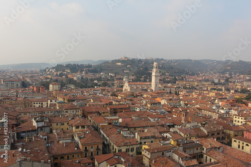 Verona city view from Torre dei Lamberti, Italy © RukiMedia