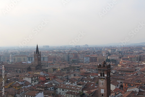Verona city view from Torre dei Lamberti, Italy © RukiMedia