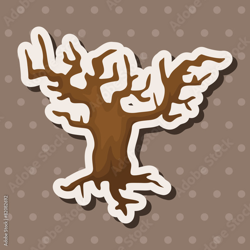 Halloween tree theme elements