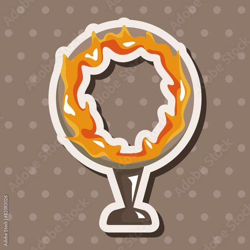 circus ring of fire theme elements