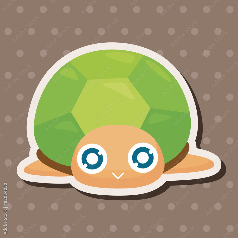 Obraz premium sea animal turtle cartoon theme elements