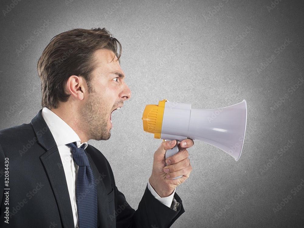 Angry boss shouting Angry boss shouting