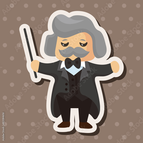 character musician conductor theme elements